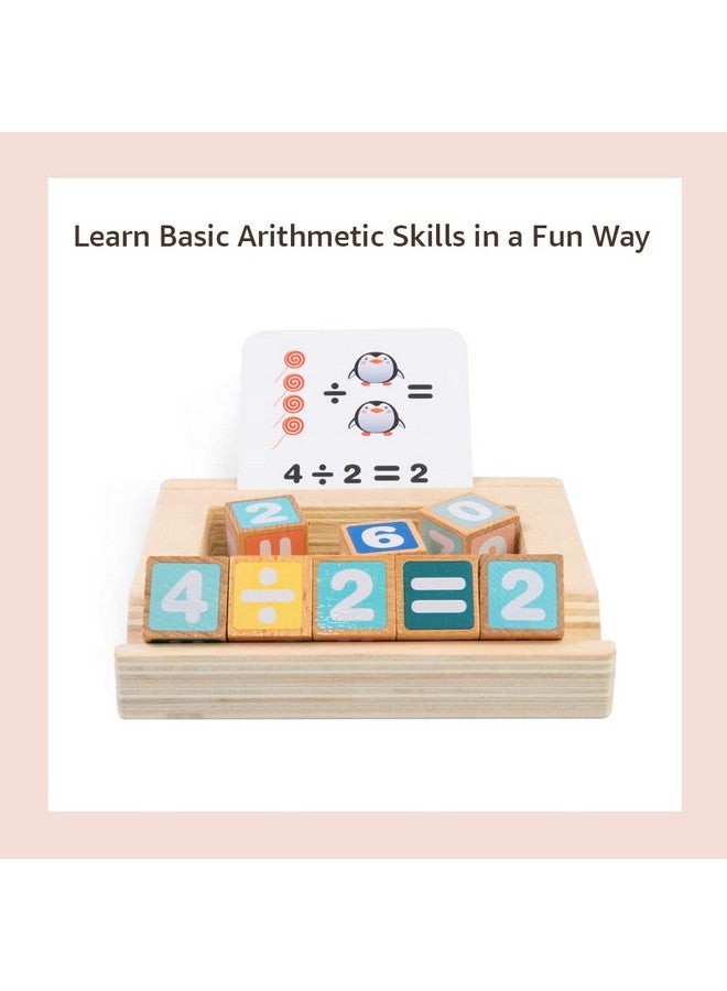 Cubelelo Dice and Card Computational Games | Learn Math & Counting with Flashcards and Dices | Wooden Arithmetic Interactive Educational Fun Activity Kit for Kids Ages 3 and Up - Image 2