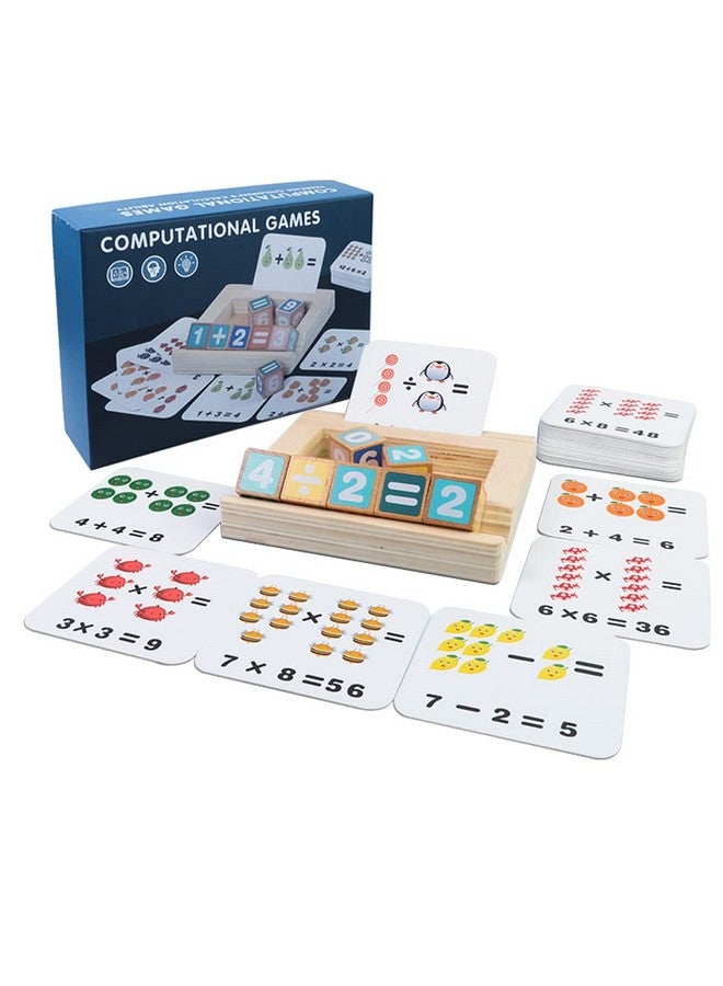 Cubelelo Dice and Card Computational Games | Learn Math & Counting with Flashcards and Dices | Wooden Arithmetic Interactive Educational Fun Activity Kit for Kids Ages 3 and Up - Image 1