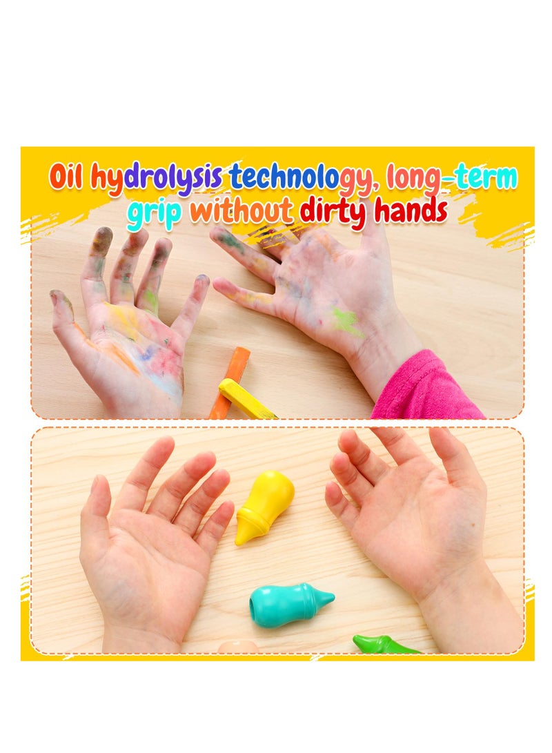 SYOSI 16 Colors Toddler Crayons Set, Baby Milk Bottle Crayons Washable Non Toxic Crayon Gifts, Easy to Hold Crayons, Safe Coloring Art School Supplies Gift Set for Young Kids Children Boys and Girls - Image 4