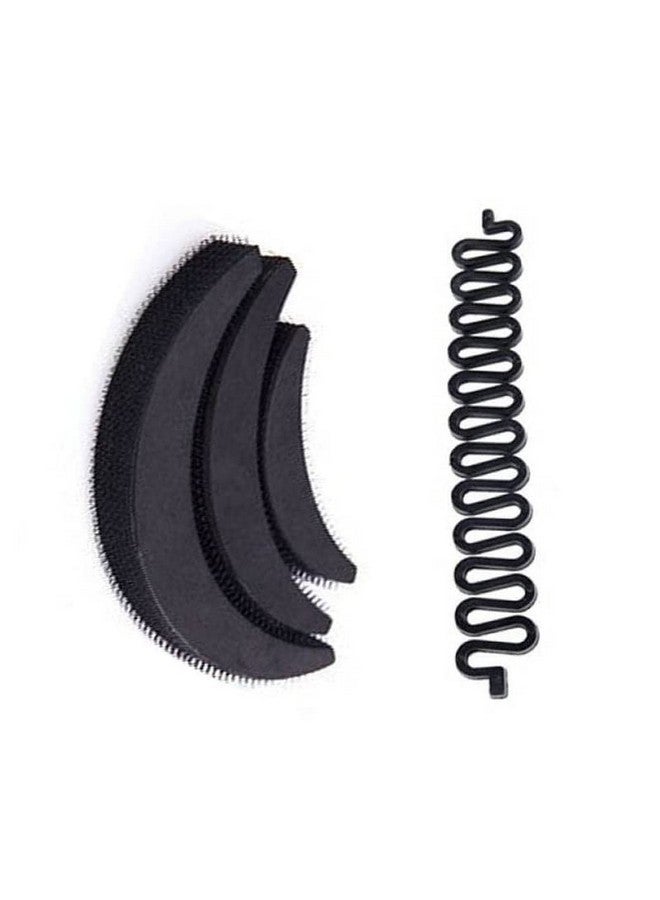 تشاندركاش مجموعة CHANDERKASH من قطعتين، مكونة من أداة صنع نفخة الموز وأداة الضفائر ومجموعة إكسسوارات الشعر (أسود) - Image 1