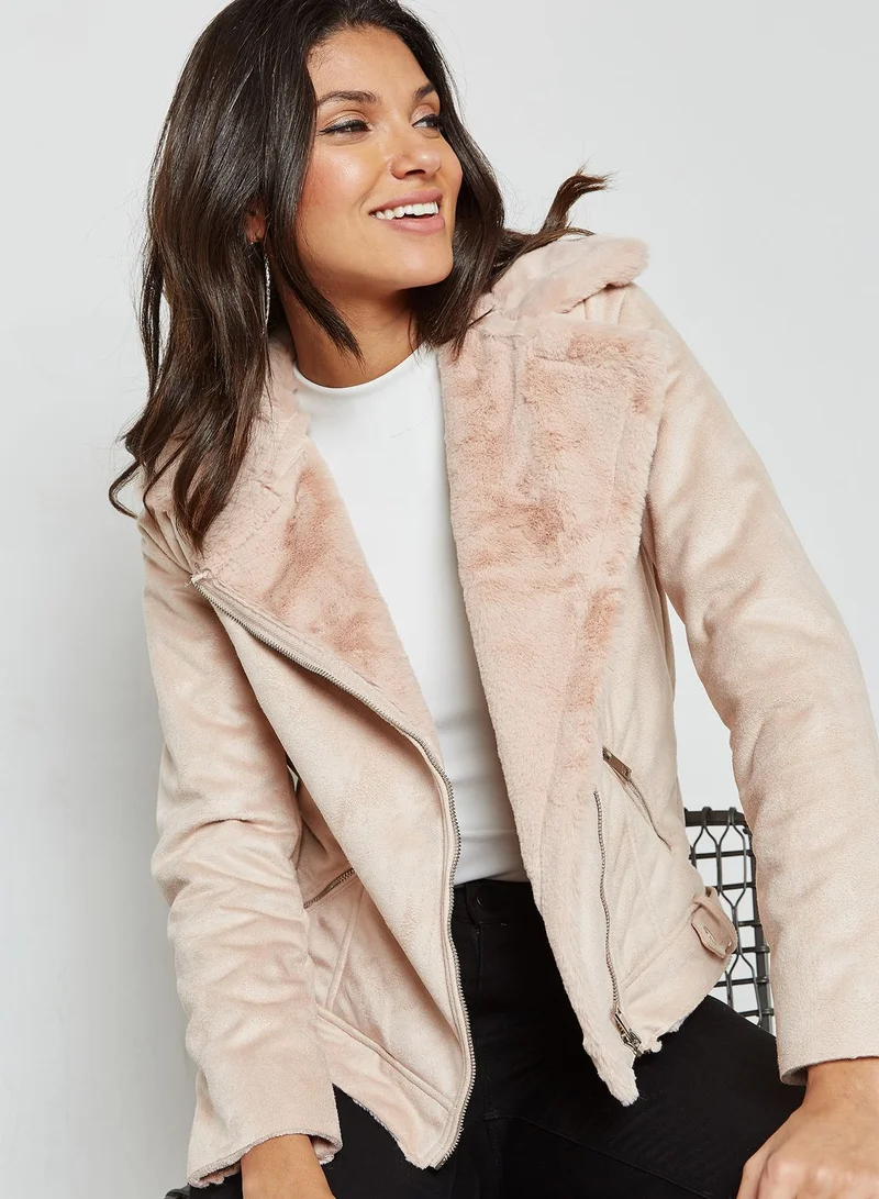 DOROTHY PERKINS Faux Shearling Jacket for Women Best Price Qatar