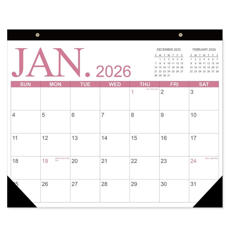 Tuun Fuplan Calendar 2026 - Desk Calendar from January 2026 to June 2027, 2026 Desk Calendar with Holiday Marked, Premium Paper for Organizing, 11'' x 14'',Four Color - Image 1