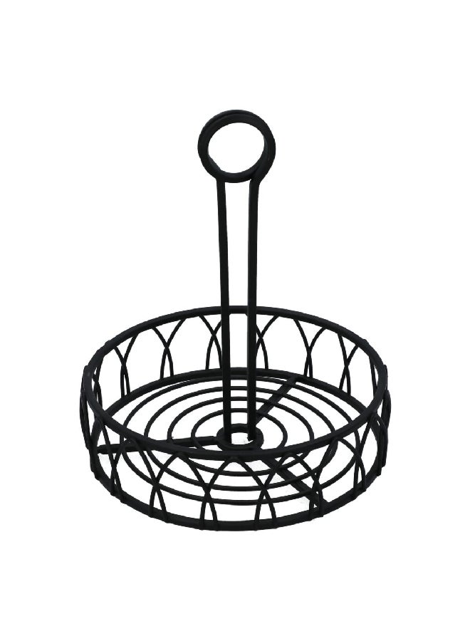 سبيكتروم حامل بهارات بتصميم دوّار من الفولاذ عالي الجودة بلون أسود، بأبعاد 9 × 7.75 × 7.75 إنش،95210 - Image 1