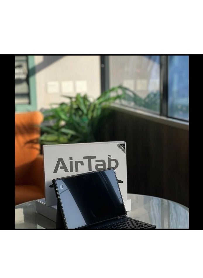 AirTab - U15 Pro 5G Wi-Fi Android Tablet with 10.1 Inch Display 16GB RAM 1TB ROM 10000mAh Battery with Wireless Arabic Keyboard Black - Image 1