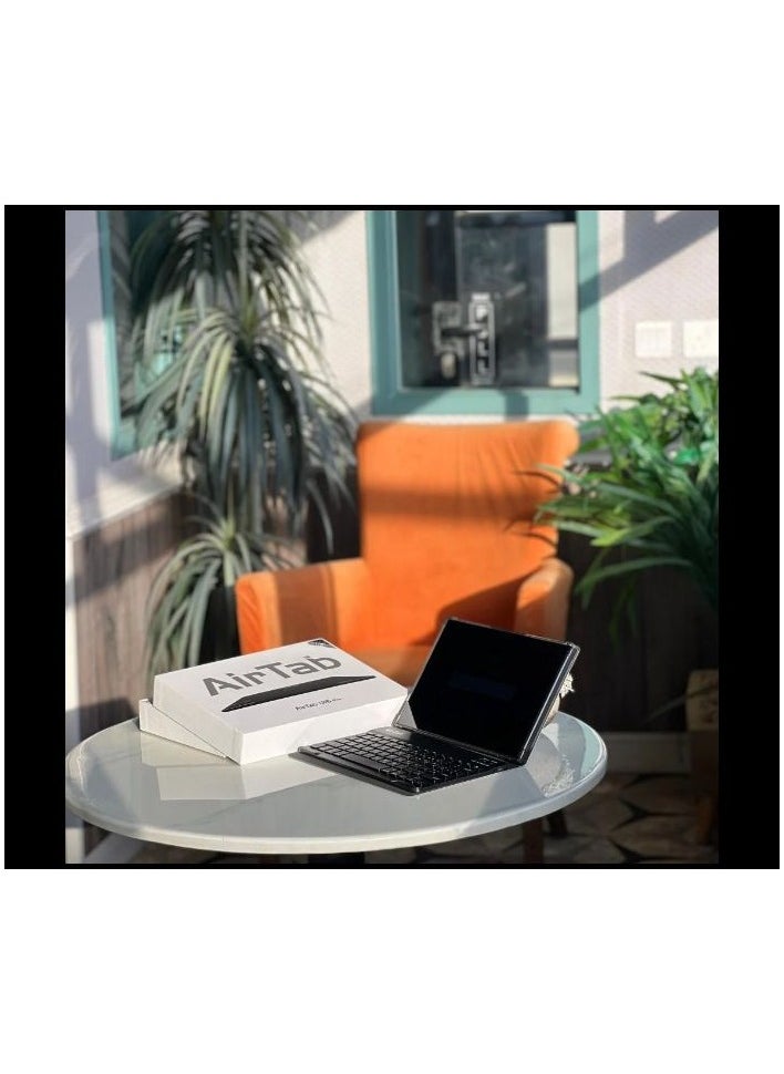 AirTab - U15 Pro 5G Wi-Fi Android Tablet with 10.1 Inch Display 16GB RAM 1TB ROM 10000mAh Battery with Wireless Arabic Keyboard Black - Image 1
