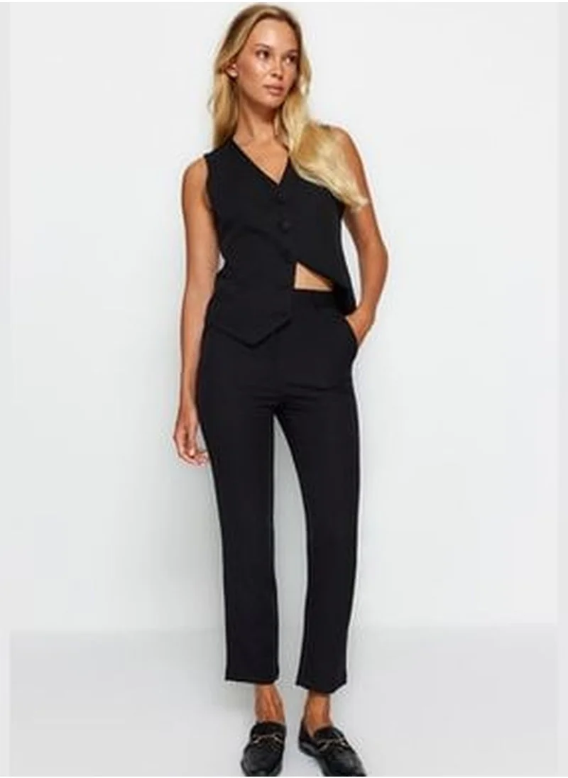 trendyol Black Basic Woven Trousers TWOSS19ST0038