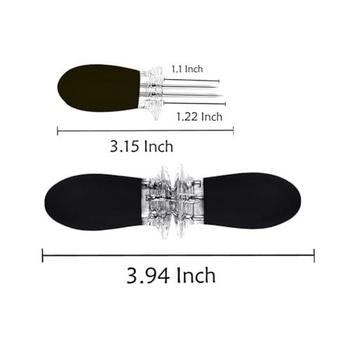 PEOUWNES Stainless Steel Corn Holders - 16Pcs/8 Pairs Black Corn Cob Holders, Interlocking Design Skewers for Home Cooking BBQ Parties Camping - Image 4