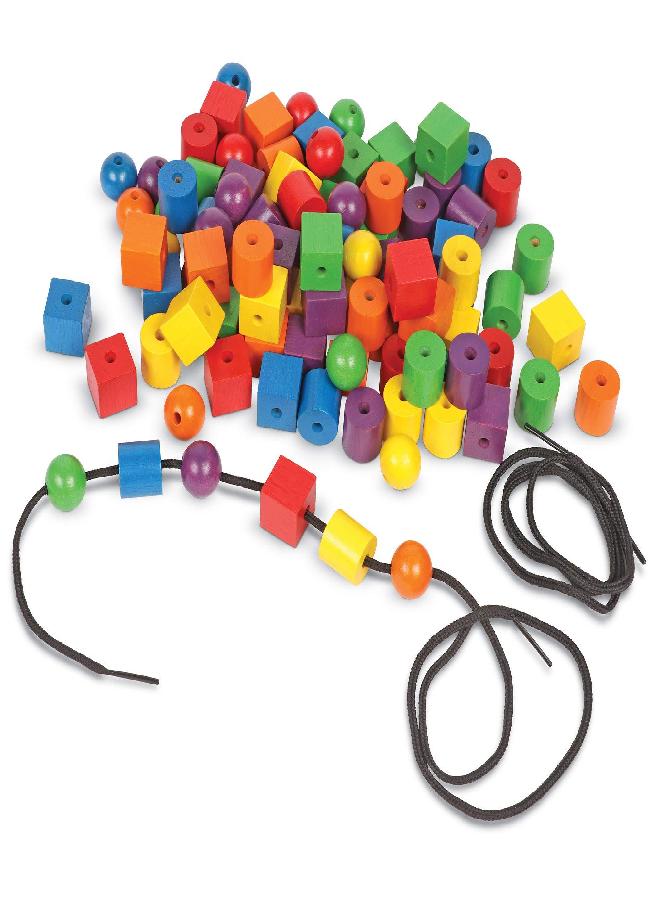 Learning Resources Learning Resources Beads in a Bucket, Lacing Beads, Fine Motor Skills, Set of 110, Ages 3+ - Image 2