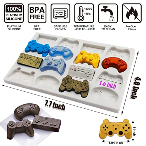 Sakolla Game Controller Silicone Molds, 16 Cavity Non Stick Video Game Controller Molds for Chocolate, Candy, Cake Decoration, Cake Pops, Resin - Image 2
