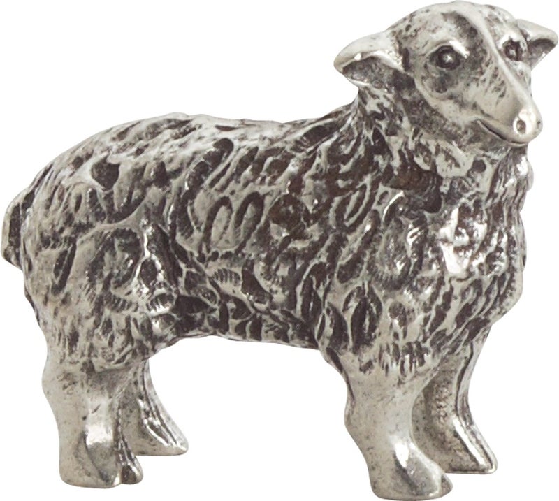 DANFORTH  Pewter Standing Sheep Figurine  Stable Animal Nativity Set Piece  Christmas Decor  Handcrafted Pewter Figurines  Miniature Animals  1 Tall  Made in USA