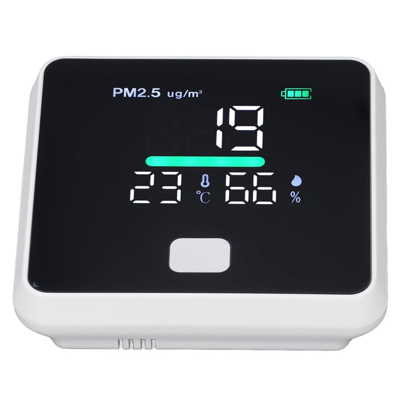 خيارات شراء مرنة كاشف PM2.5، مقياس مراقبة PM2.5، مقياس حرارة، مقياس رطوبة، مقياس جودة الهواء، مراقبة في الوقت الحقيقي، قياس دقيق مواد متينة متنوعة مخزون احتياطي نقل بري وشحن مناسب تخزين ونقل - Image 2