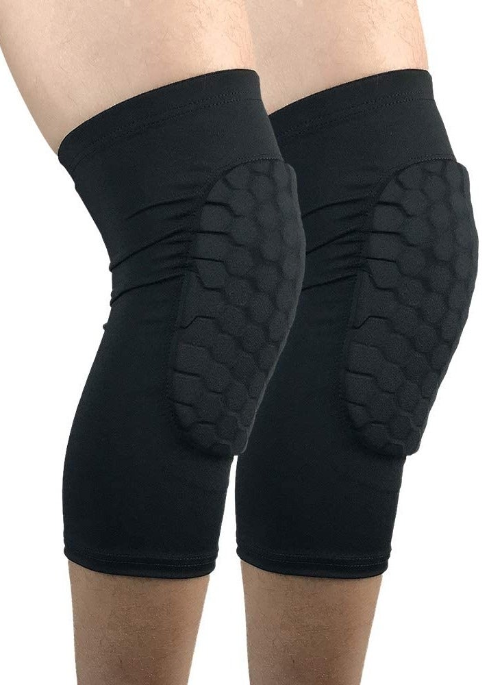 Zikra Basketball Volleyball Soccer Impact Knee Pads for Youth and Adults Black L size 1 pair - Image 1