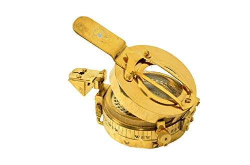 Aasiya Nautical Vintage Style Shiny Brass British Prismatic Military Compass – Nautical Pocket Compass - Image 2