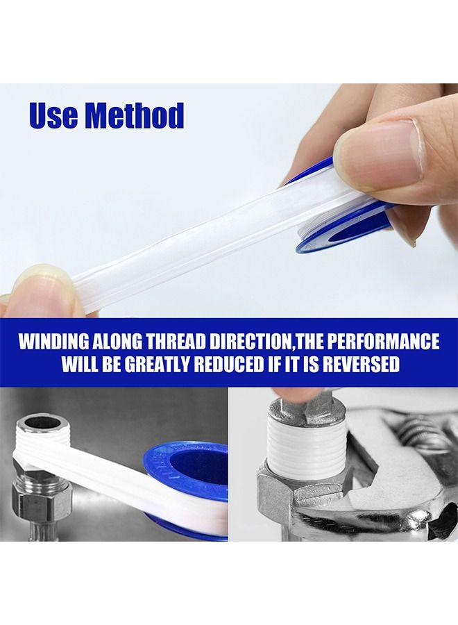 Jaysuing 10 Rolls of Waterproof Raw Material Plumber's Tape for Plumbing Faucet Sealant Tape - Plumbing Tape - Sealing Tape - Thread Sealant Tape - Shower Head Plumber's Tape (12mmx10m) - Image 4