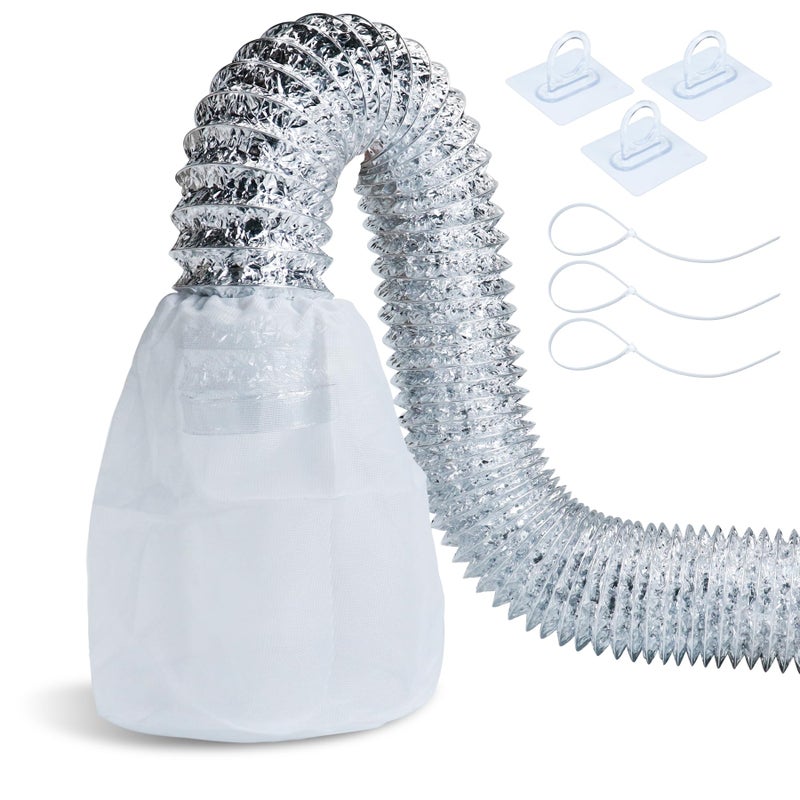 Flamorrow 2 Pack Dryer Vent Lint Bags Indoor Outdoor Dryer Vent Lint Traps to Capture Lints and Dusts Form Ventless Dryers Vents Lints Catcher and Filter Bags for Electric Clothes Dryers - Image 3