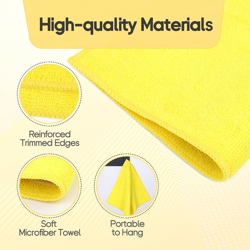 Anglekai 2PCS Clay Towel Auto Detailing, Clay Bar Towel Cloth Auto Detailing for Car (12 x 12 in) (Yellow) - Image 3