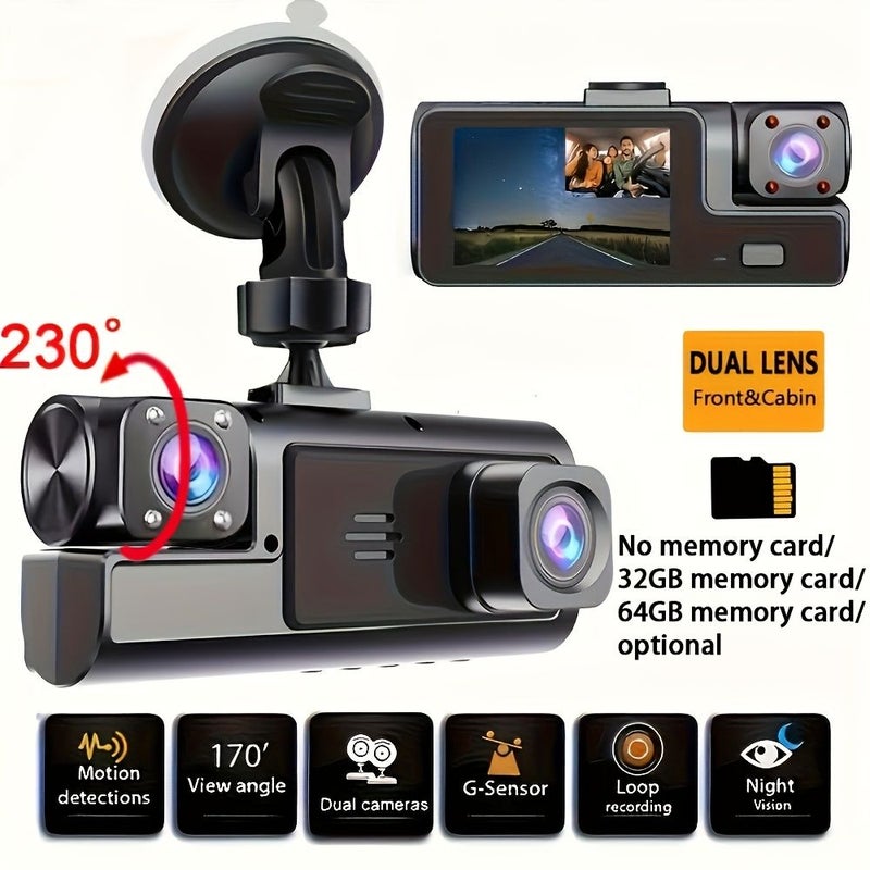كاميرا أمامية بدقة 1080P وخلفية بدقة 720P مع بطاقة ذاكرة بسعة 64 جيجابايت مرفقة - Image 1
