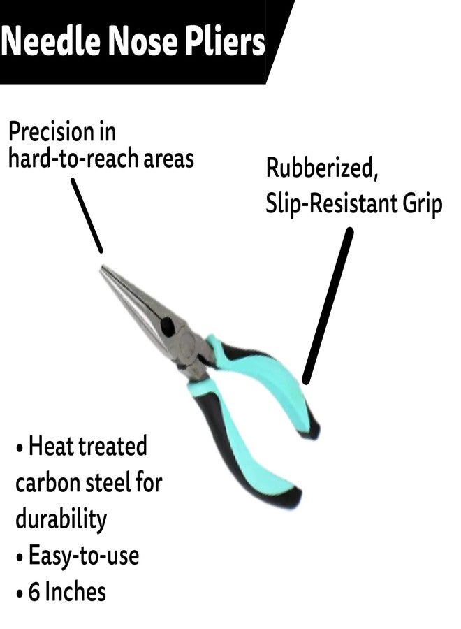 ALLIED Her Hardware Allied Tools 38228 4 Pcs. Plier Set - Steel Tools, Slip Resistant Pliers, Slip Joint, Locking, Needle Nose, and Diagonal - Image 4