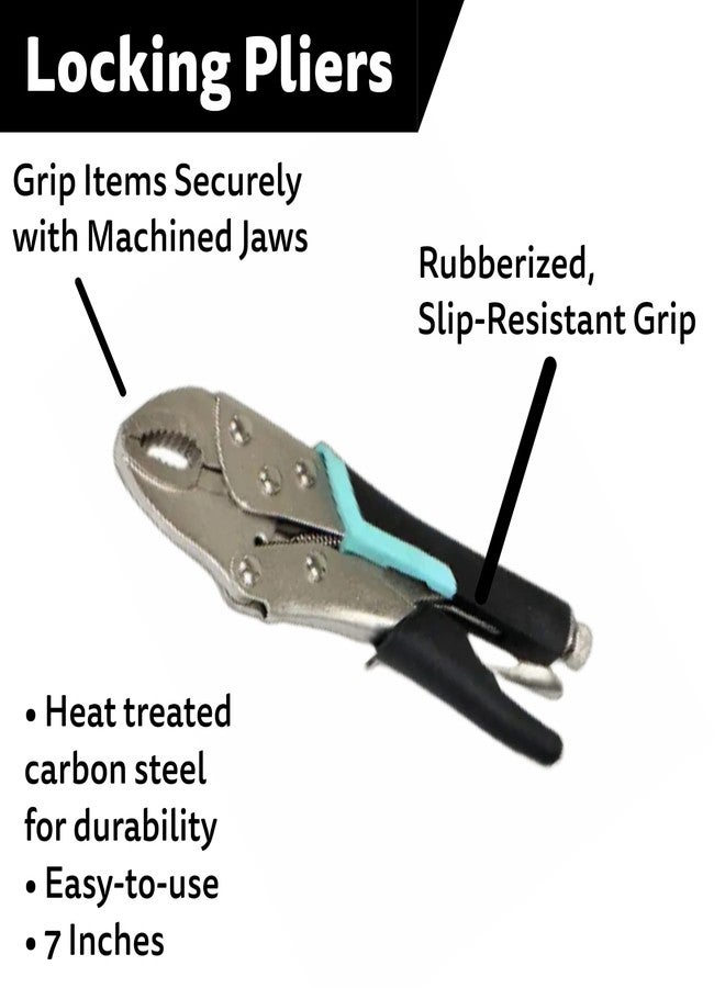 ALLIED Her Hardware Allied Tools 38228 4 Pcs. Plier Set - Steel Tools, Slip Resistant Pliers, Slip Joint, Locking, Needle Nose, and Diagonal - Image 3