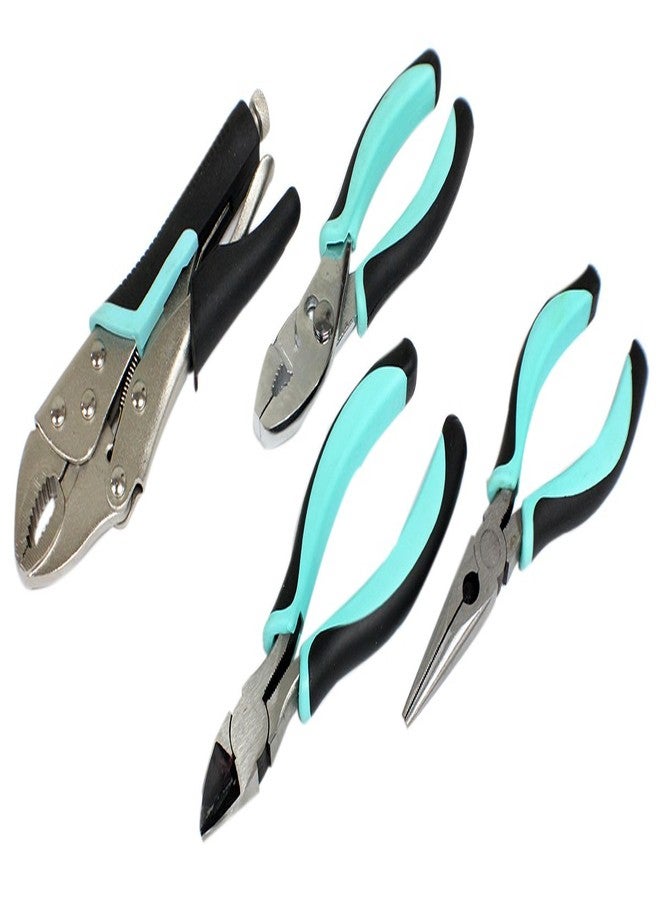 ALLIED Her Hardware Allied Tools 38228 4 Pcs. Plier Set - Steel Tools, Slip Resistant Pliers, Slip Joint, Locking, Needle Nose, and Diagonal - Image 2
