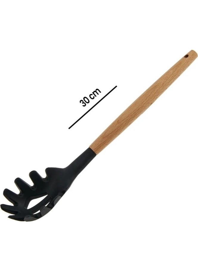 Bamboo Handle Black Pasta Serving Spoon - pzsku/Z860908147306C0FF700FZ/45/_/1730556897/86821df7-aba7-4283-b20a-b86105b6bbf8