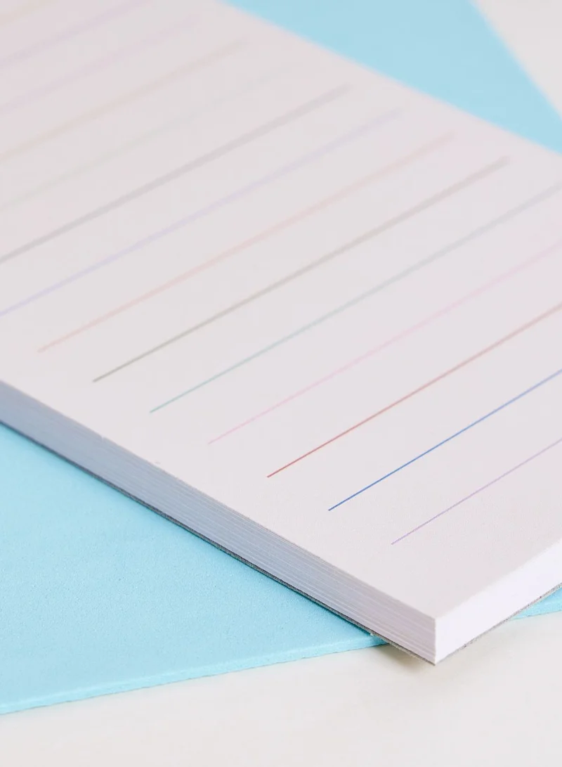 Raspberry Blossom Coloured Lines List Pad