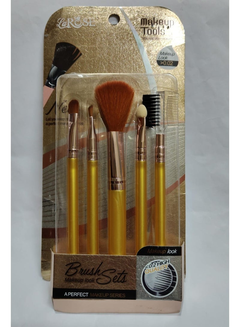 مجموعة فرش مكياج فاخرة 5 قطع