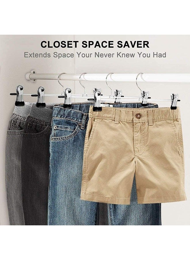 HOMESTAR 12 Inch Metal Trouser Hangers,With Adjustable Non-Slip Clips Hangers 10-Pieces - Image 5