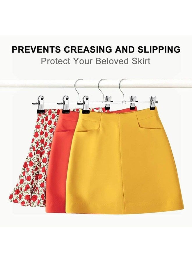 HOMESTAR 12 Inch Metal Trouser Hangers,With Adjustable Non-Slip Clips Hangers 10-Pieces - Image 4