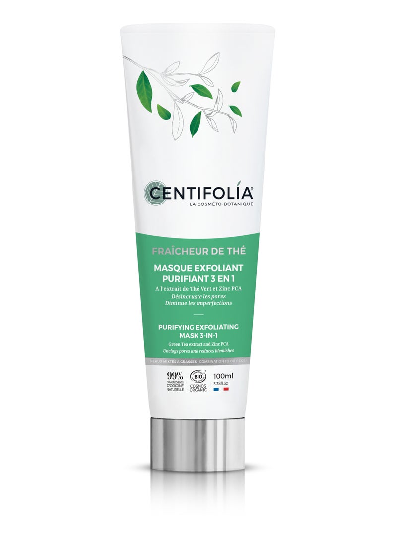 Centifolia ORGANIC AND NATURAL PURIFYING EXFOLIATING MASK 3-IN-1 100ML 