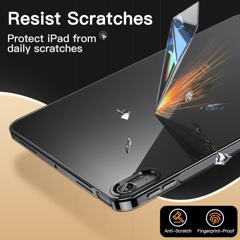 جي تيك حافظة لجهاز ايباد اير 11 بوصة M2 (2024)، ايباد اير 5/4 (10.9 بوصة، موديل 2022/2020)، غطاء شفاف ناعم من البولي يوريثان اللدن بالحرارة، مقاوم للصدمات، يدعم قلم رصاص برو/الشحن الثاني (أسود) - Image 5