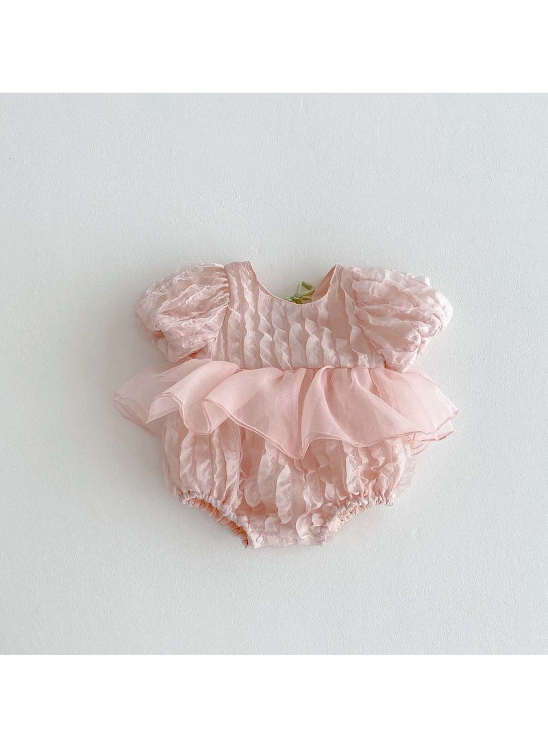 Infant Newborn Baby Girl Princess Tulip Romper Dress,Gift for Newborn Baby Girl, Baby Shower Gift, Elegant Tulle One-Piece Outfit, Perfect Gift - Image 3