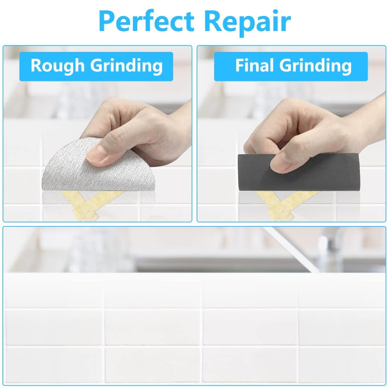 Tenee Tub Repair Kit & Porcelain Repair Kit (Color Match) - 3.7 OZ Fiberglass Repair Kit with Super Adhesion, Bathtub Repair Kit for Cracked Bathtub, Perfectly Treat Cracks, Holes, Dents, Worns and Shower  - Image 4