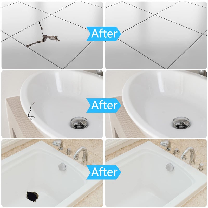 Tenee Tub Repair Kit & Porcelain Repair Kit (Color Match) - 3.7 OZ Fiberglass Repair Kit with Super Adhesion, Bathtub Repair Kit for Cracked Bathtub, Perfectly Treat Cracks, Holes, Dents, Worns and Shower  - Image 5