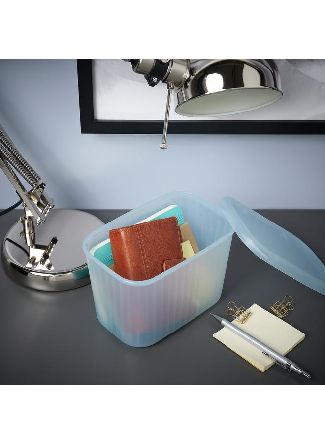 erorex Storage box with lid, transparent grey-blue, 12x18x12 cm/1.5 l - Image 2