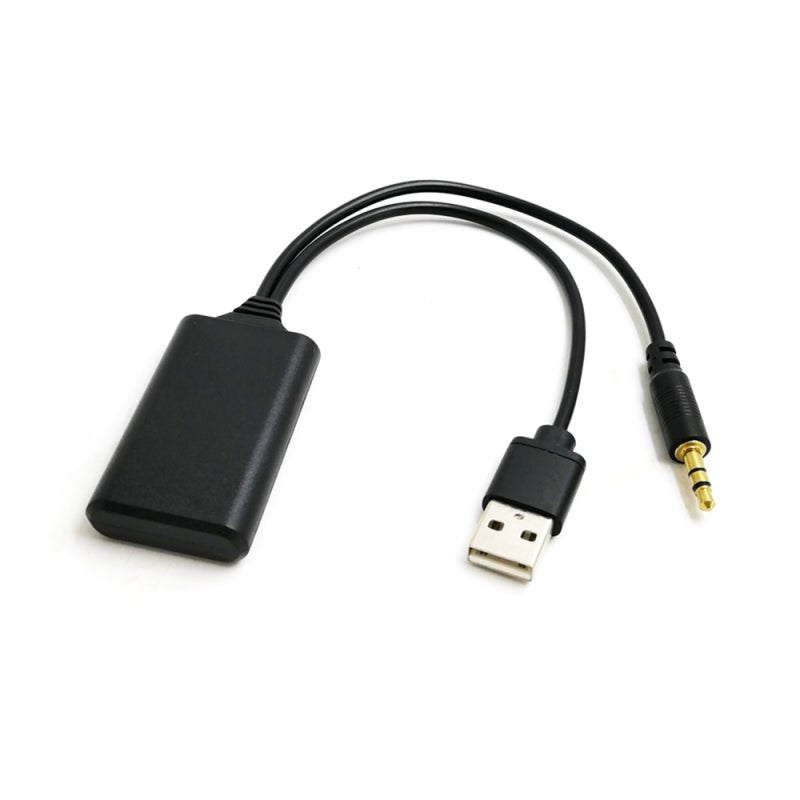 مجموعة استبدال سيارة: أصغر حجم 15*10*1.5 سم 30 جرام سوداء - جودة فائقة مع وحدة Bluetooth 4.1+ EDR لسيارات BMW و VW و Peugeot، تثبيت سهل، محول AUX متعدد الاستخدامات لنظم الصوت في السيارة - Image 1