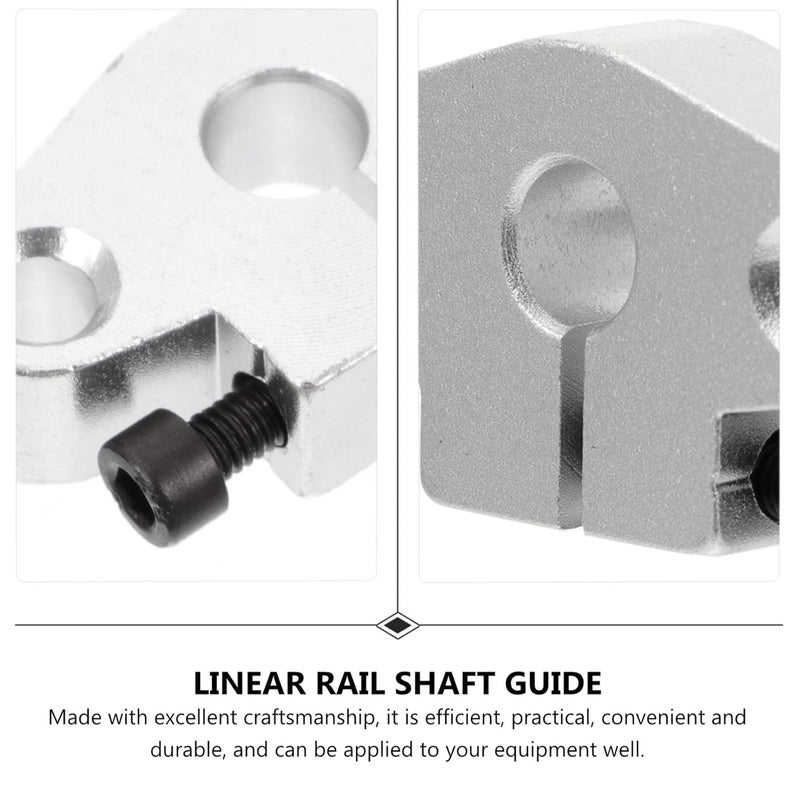 Unomor 4Pcs Aluminum Linear Rail Shaft Support Slide Motion Rod Guide Printer Accessories - Image 5