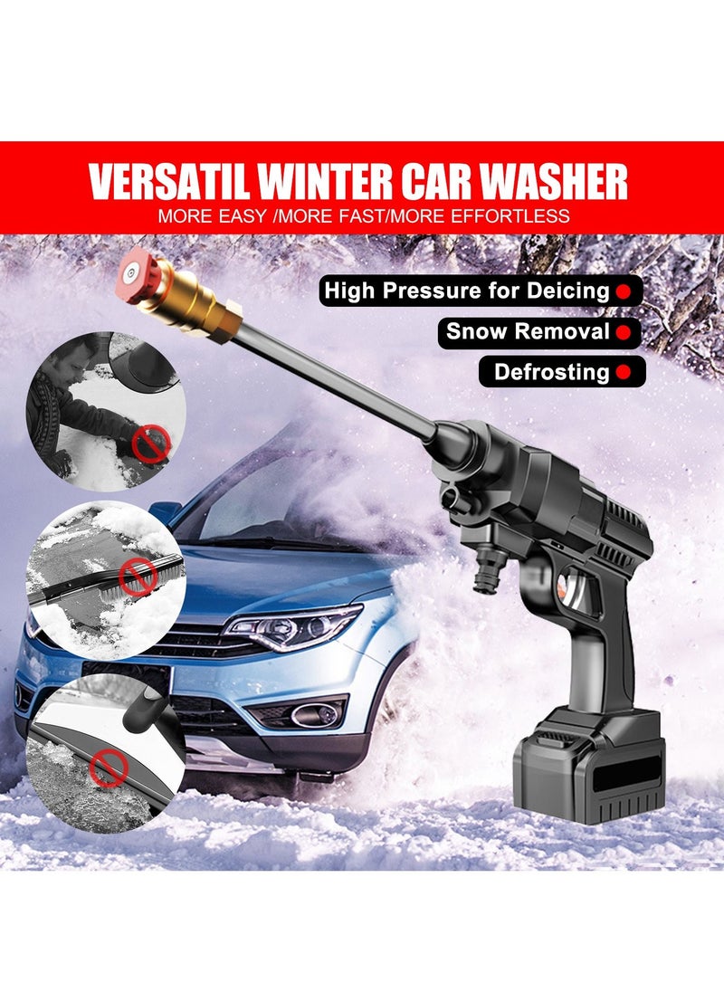 DubaiGallery 24V Cordless Portable Washer Electric High Pressure Cleaner Machine 200W 30Bar Lithium Handheld Car Cleaning Device With Foam Generator Nozzle Water Pump  - Image 3