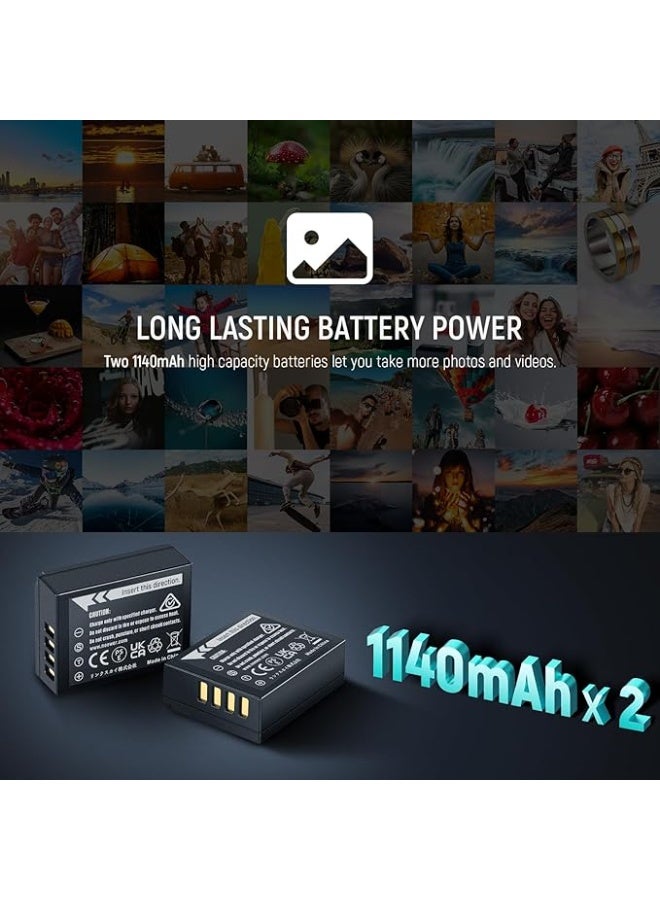 Neewer Dual-Channel Dual Camera Battery Charger USB-C with Two Backup Batteries - Fast Charging System and LCD Screen"_ Camera battery charger_ Dual charger_ Camera accessories - Image 4