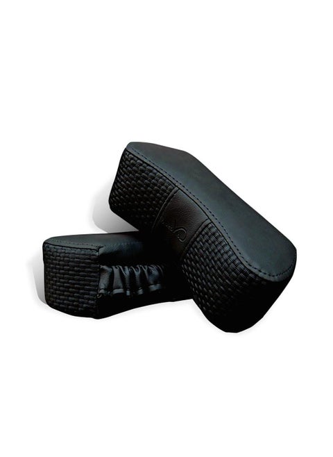 DHANVINE Car Black Neck Rest Cushion Pillow Set of 2 Pcs Compatible with Icml Rhino