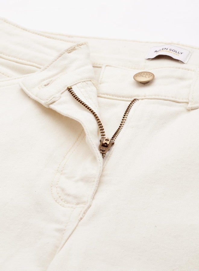 Allen Solly Girl's Regular Jeans (AGDNEWLFE19758_Beige - Image 4