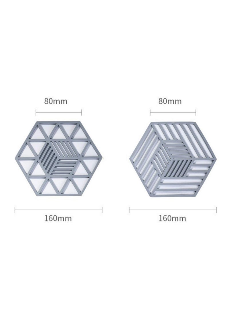 SYOSI Silicone Pot Holders Pads Silicone Table Mats Non Slip Pot Holder Coasters Cup Mat for Kitchen Cooking and Dining Table Pad Hot Pads Spoon Rest 6PCS - Image 2