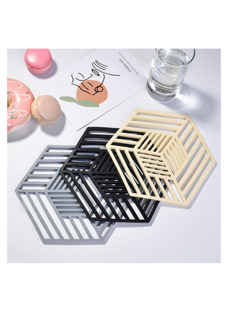 SYOSI Silicone Pot Holders Pads Silicone Table Mats Non Slip Pot Holder Coasters Cup Mat for Kitchen Cooking and Dining Table Pad Hot Pads Spoon Rest 6PCS - Image 5