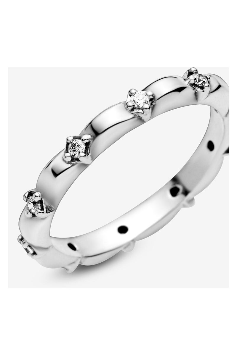 PANDORA Sterling Silver Ring with Clear Cubic Zirconia - Image 2