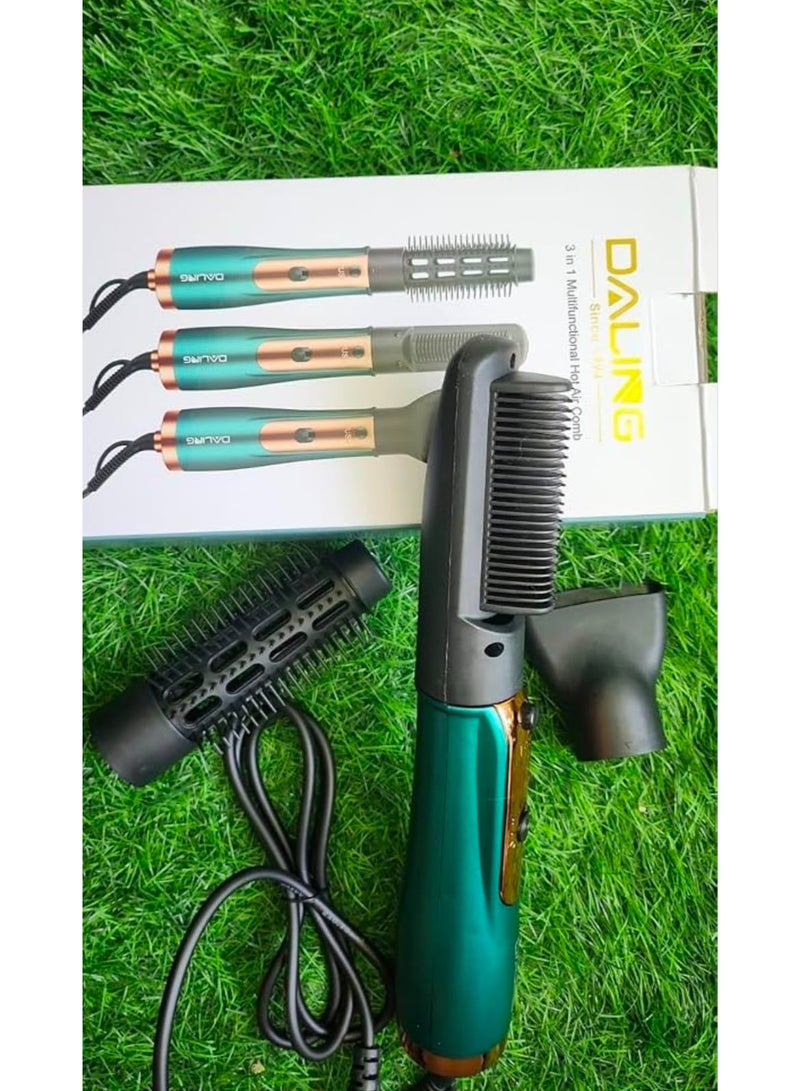 Daling new Dl-3027 3 in 1 Hot Air Styler Multifunction Hair Electric Comb Fast Heating (3set) Hair Styler - Image 2