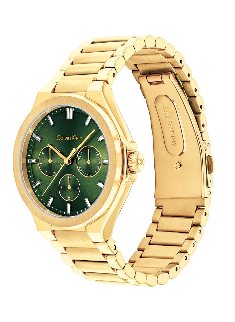 CALVIN KLEIN CALVIN KLEIN ROUND ANALOG WOMEN'S GREEN CASE WATCH - 25100053  - Image 1