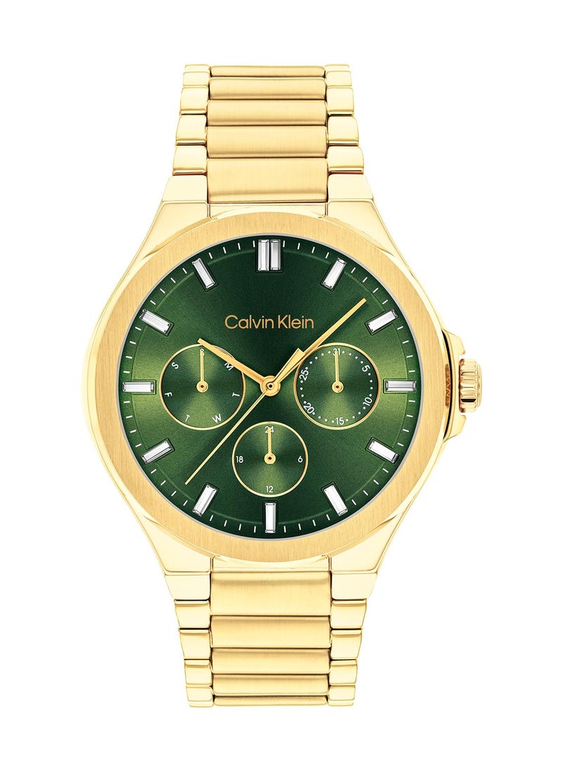 CALVIN KLEIN CALVIN KLEIN ROUND ANALOG WOMEN'S GREEN CASE WATCH - 25100053  - Image 2