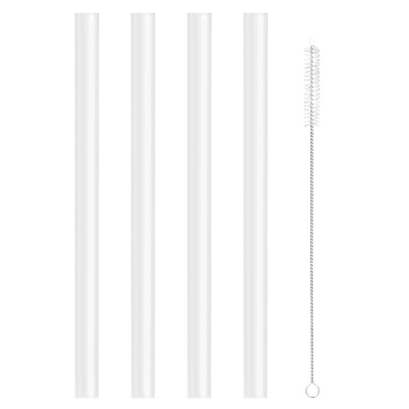 CampTek Straws Replacement for CamelBak eddy+ Water Bottle-CamelBak Straws Replacement-Accessories Set Include 4 BPA-FREE Straws and 1 Straw Cleaning Brush( Eddy+ Series) - Image 1