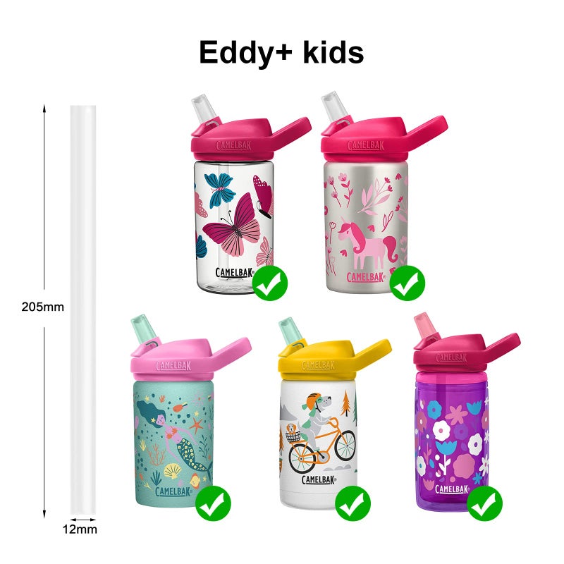 CampTek Straws Replacement for CamelBak eddy+ Water Bottle-CamelBak Straws Replacement-Accessories Set Include 4 BPA-FREE Straws and 1 Straw Cleaning Brush( Eddy+ Series) - Image 3