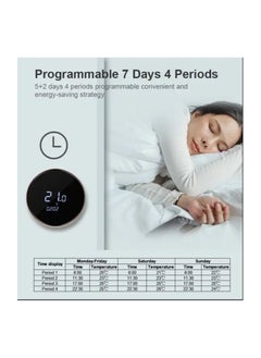 Eazyliv Eazyliv Tuya WiFi Smart Thermostat Rotary Dual  Ring Thermostat Air Conditioner Thermostat Temperature Controller 3 Speed  works with Alexa Echo Google Home(Golden)  - Image 3